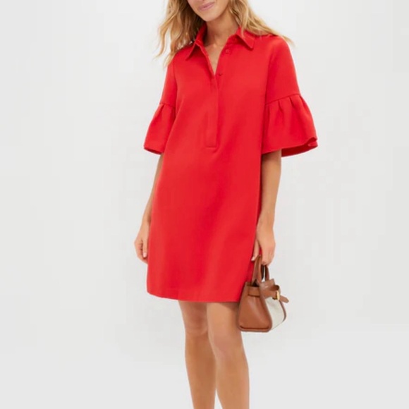 Tuckernuck Red Crepe Massey Dress M - Picture 4 of 5